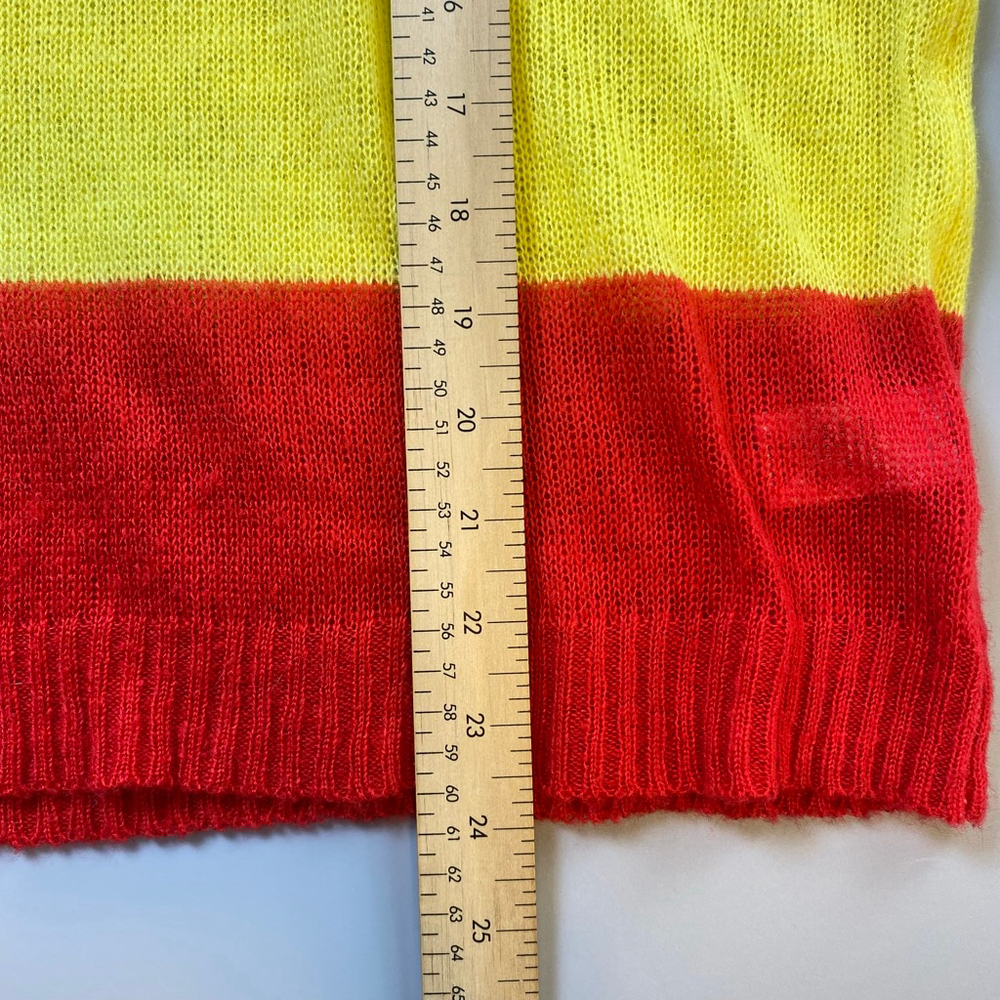 Moon & Madison Sweater Womens Medium Striped Color Block Indie Bright Soft Thin - Picture 8 of 14